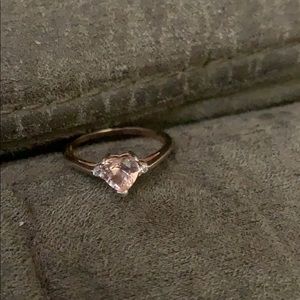 Heart shaped morganite ring